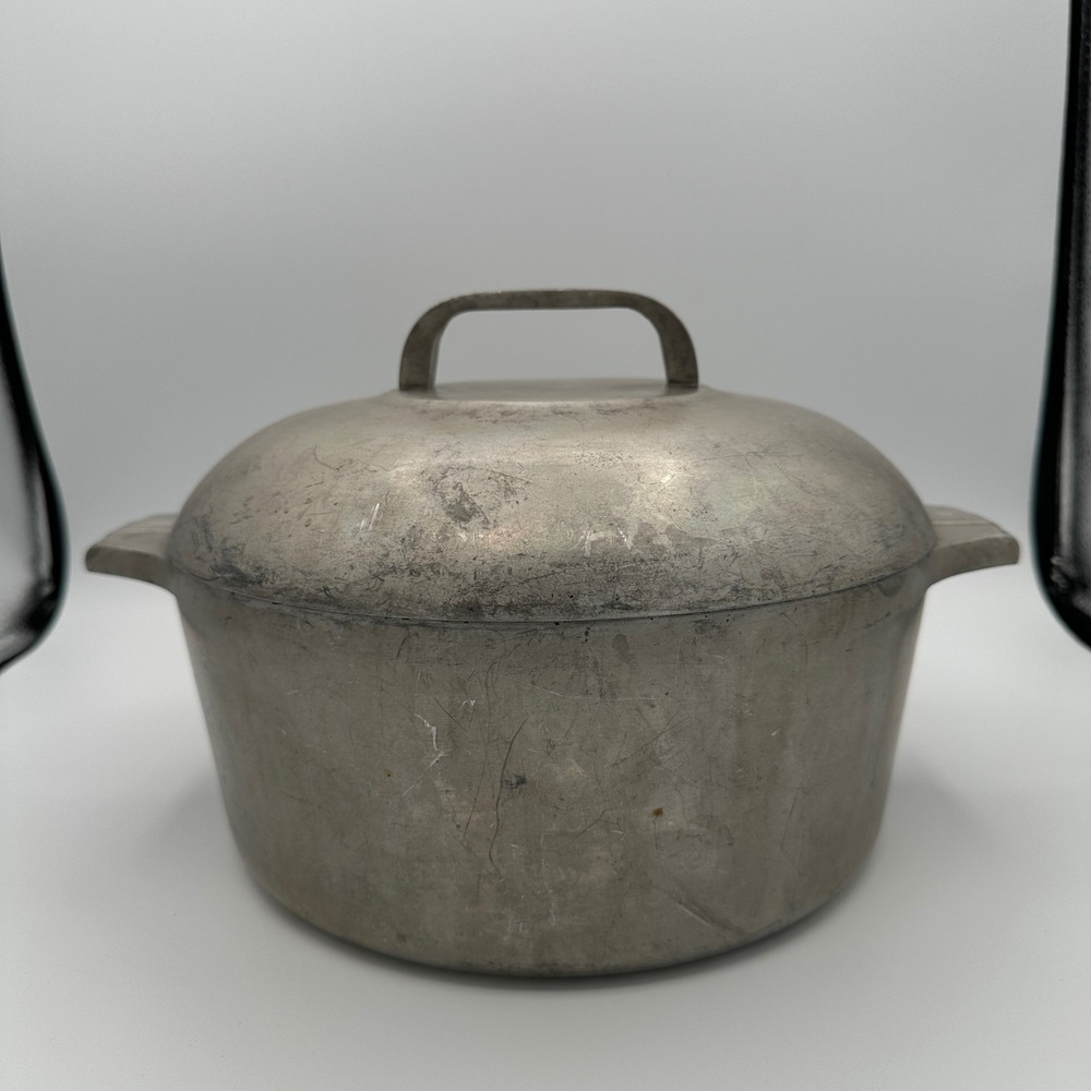 Wagner Ware Sidney-O Magnalite 4248-P Dutch Oven Roaster W/Lid Pot Pan Round 5QT